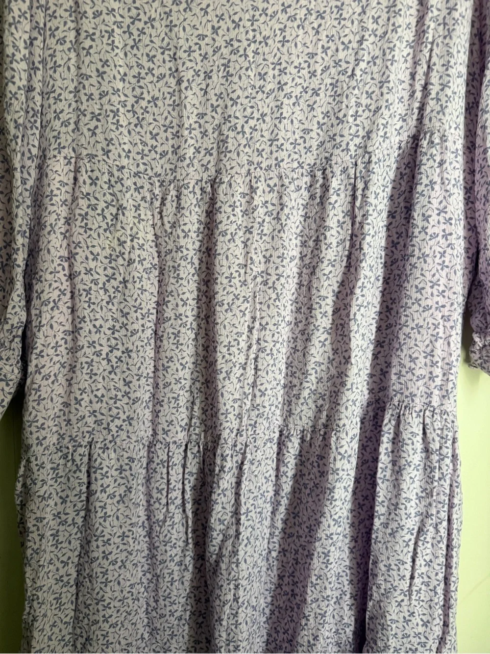 a new day rayon Lilac Floral print V‑Neck Maxi Dress lightweight boho summer - Picture 4 of 12